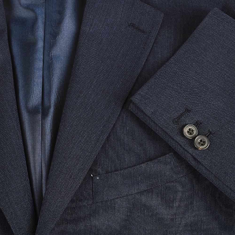 Rubinacci Giacca in lana e mohair blu 2025