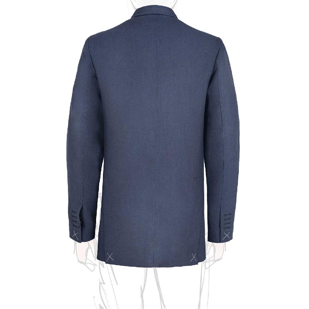 Rubinacci Giacca in lino blu Qualità