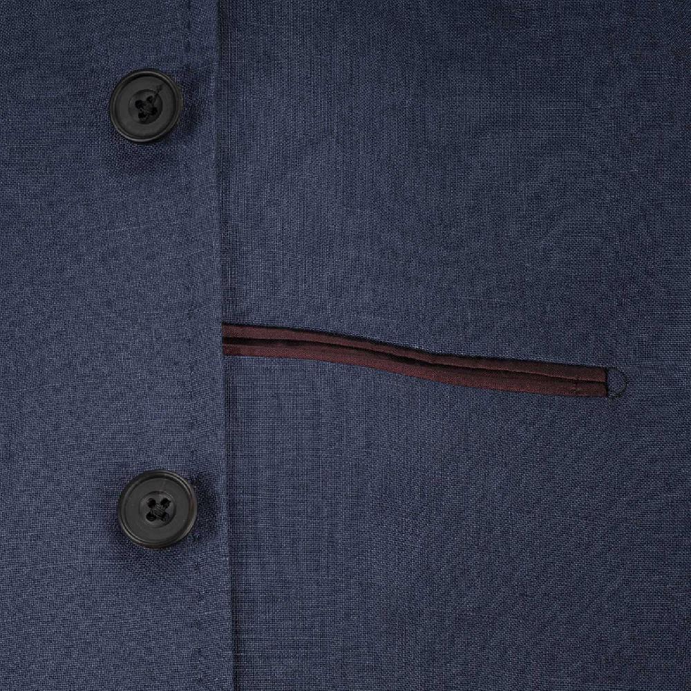 Rubinacci Giacca in lino blu Qualità