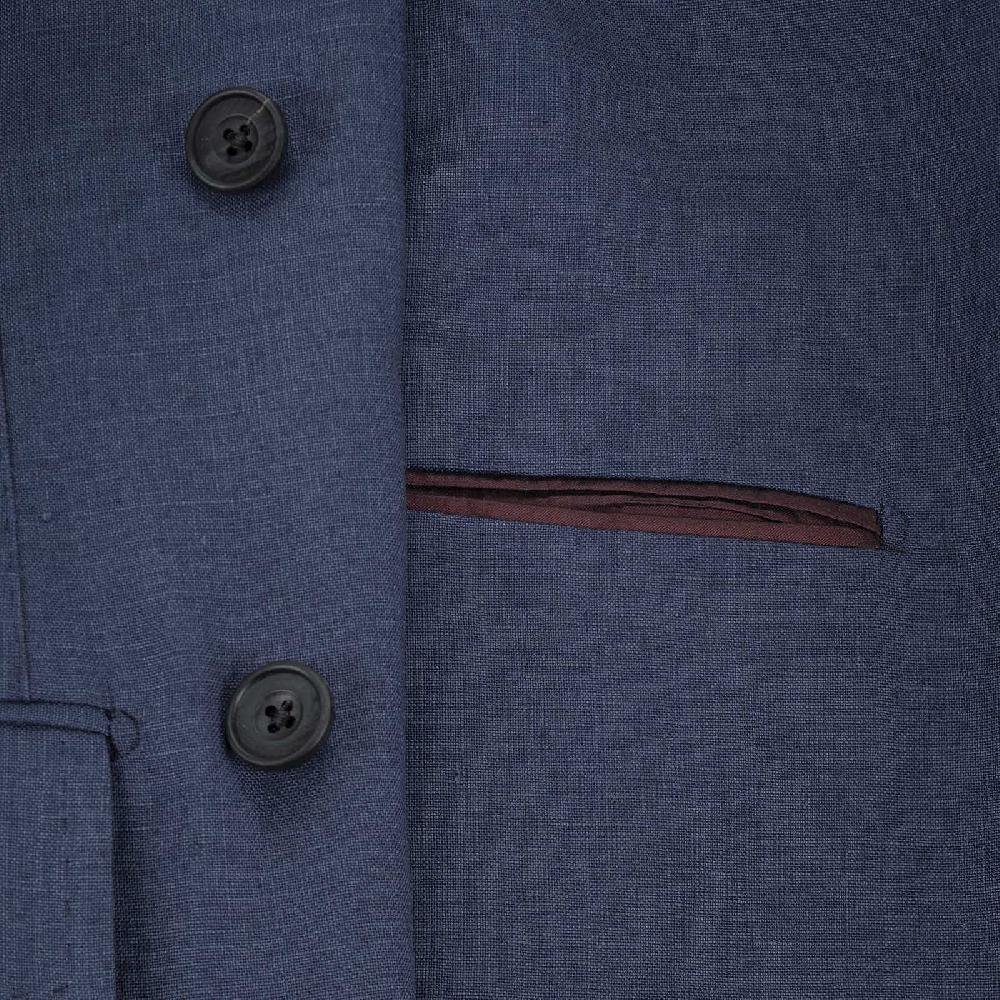 Rubinacci Giacca in lino blu Vendita