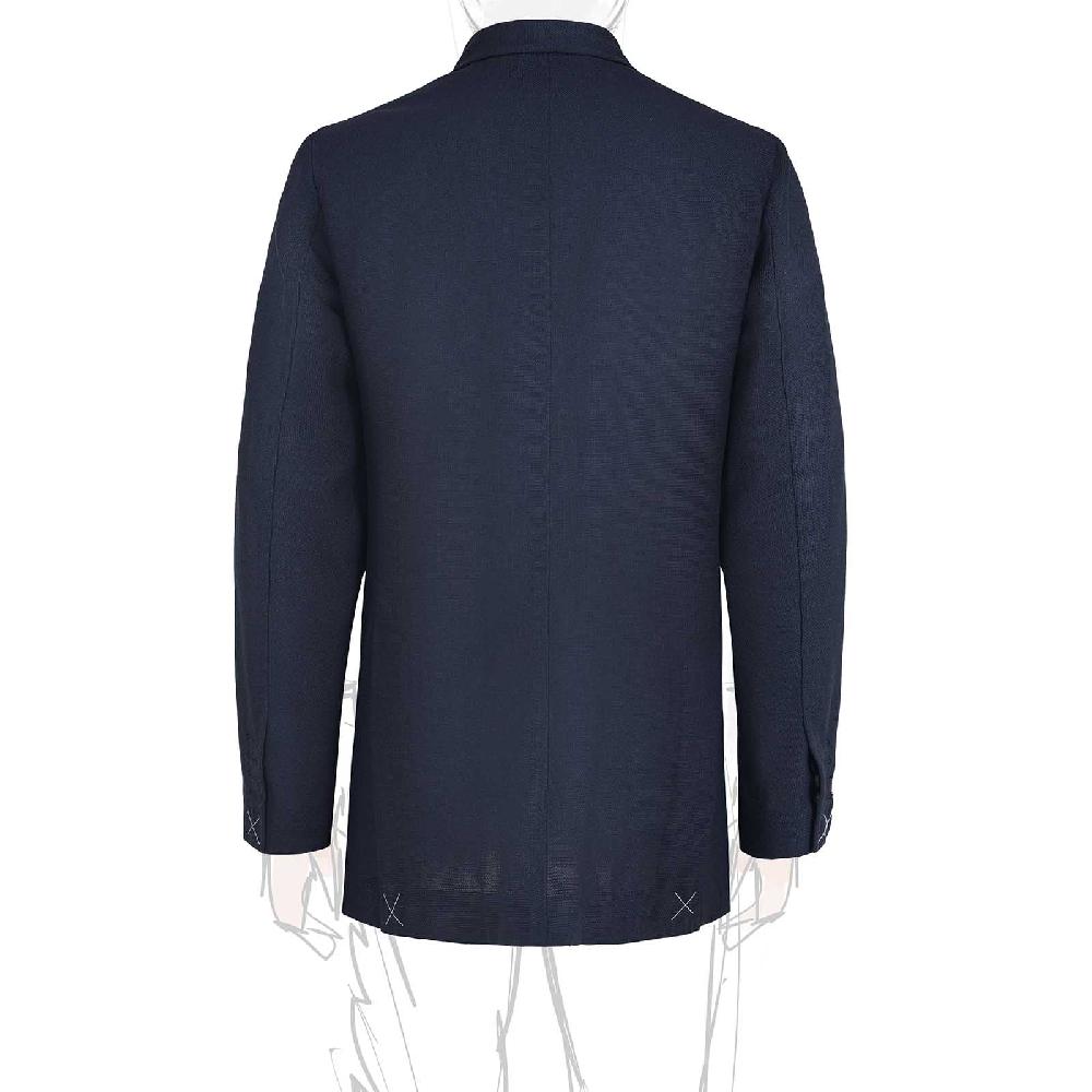 Rubinacci Giacca in saglia di lana blu Promozione
