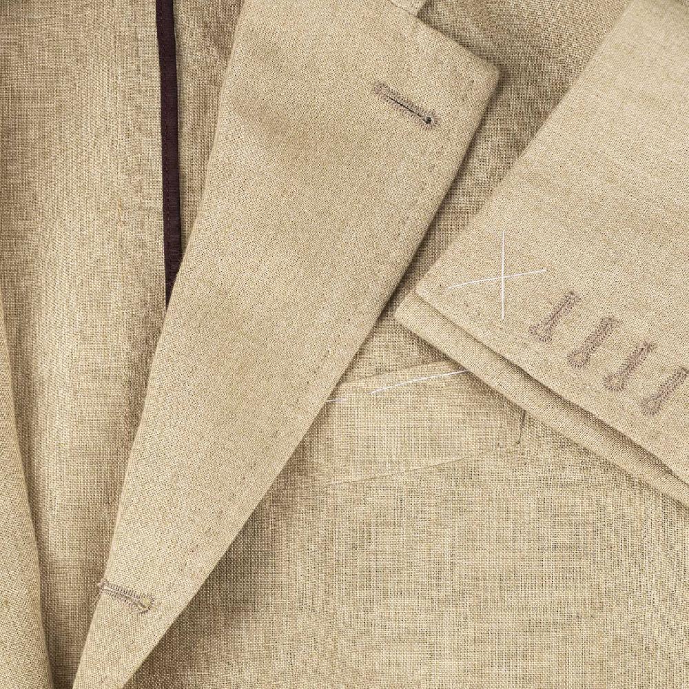Rubinacci Giacca in lino beige Pezzi Unici