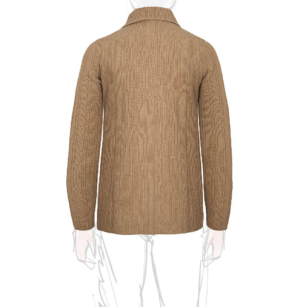 Rubinacci Cardigan doppio petto cashmere rhum Promozione Limitata