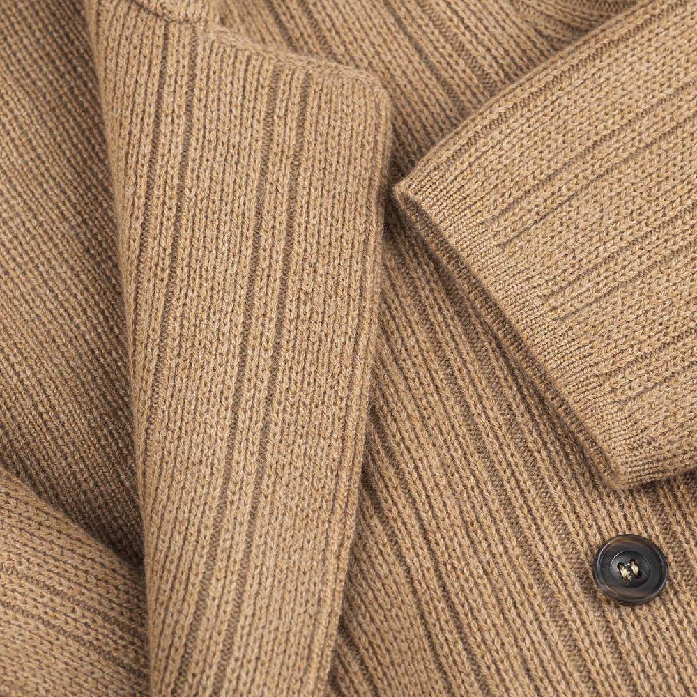 Rubinacci Cardigan doppio petto cashmere rhum Promozione Limitata