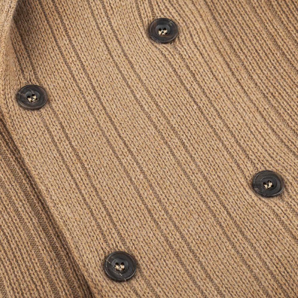 Rubinacci Cardigan doppio petto cashmere rhum Promozione Limitata