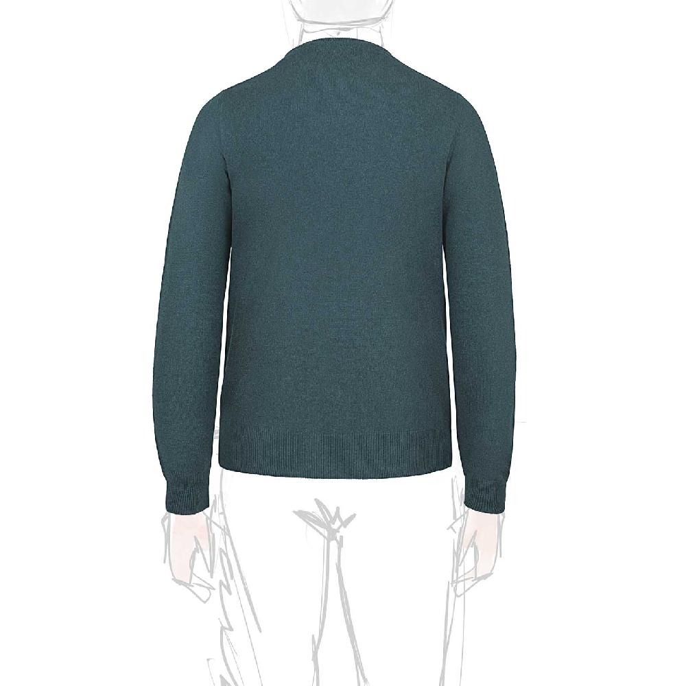 Rubinacci Girocollo in cashmere verde Presa