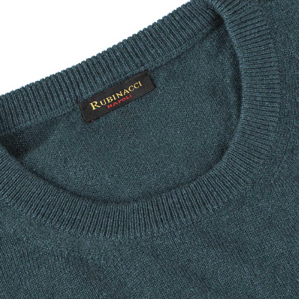 Rubinacci Girocollo in cashmere verde Presa