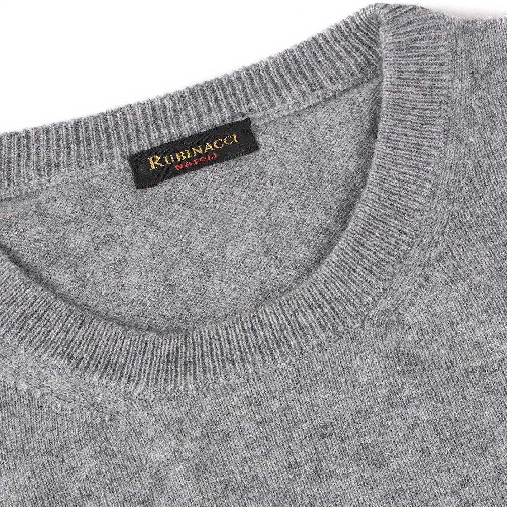 Rubinacci Girocollo in cashmere grigio Sconto