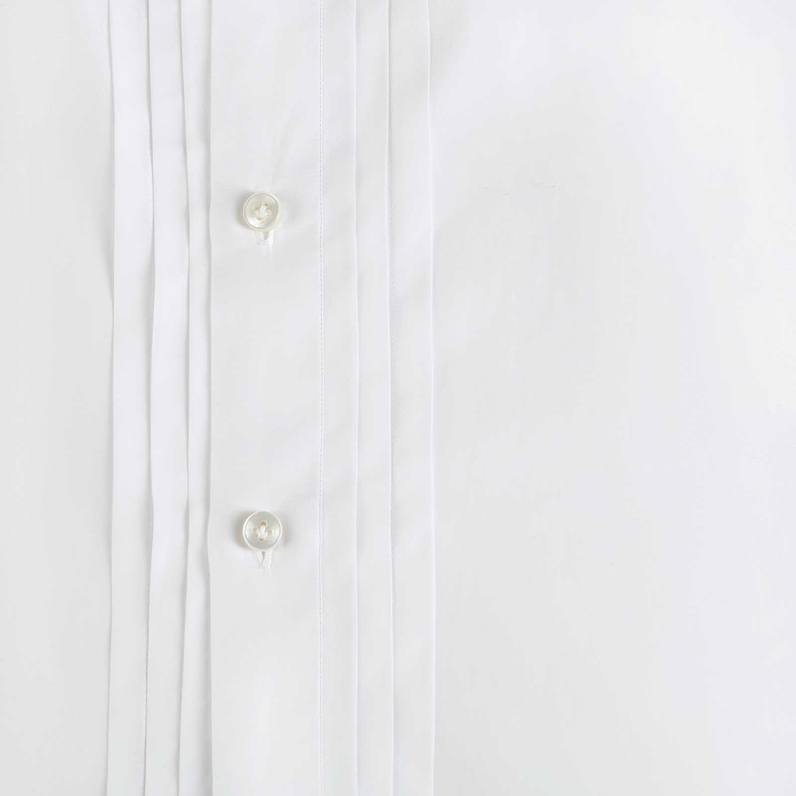 Rubinacci Camicia da smoking in cotone bianca con plisse' Offerte