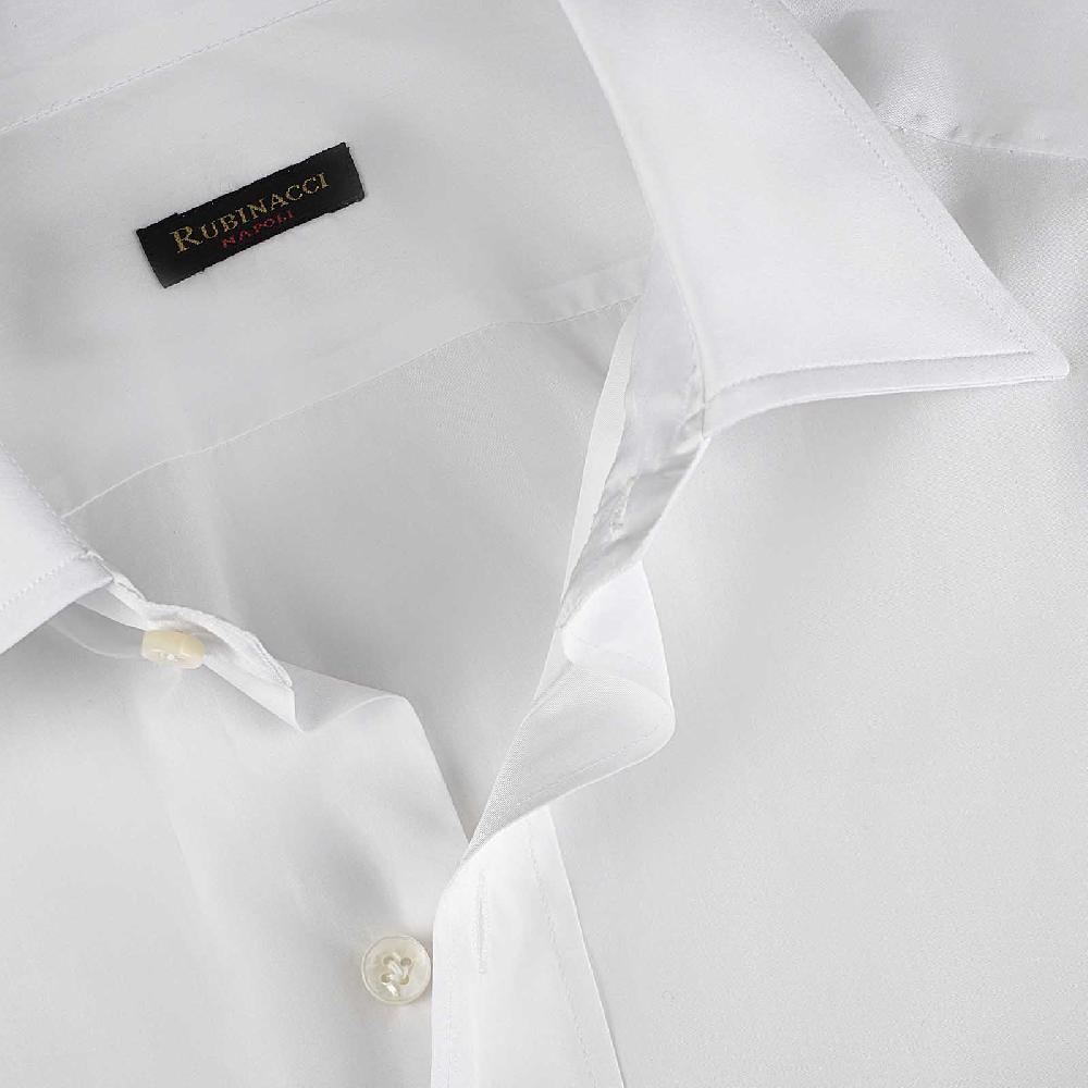 Rubinacci Camicia in cotone bianca Vendita Calda