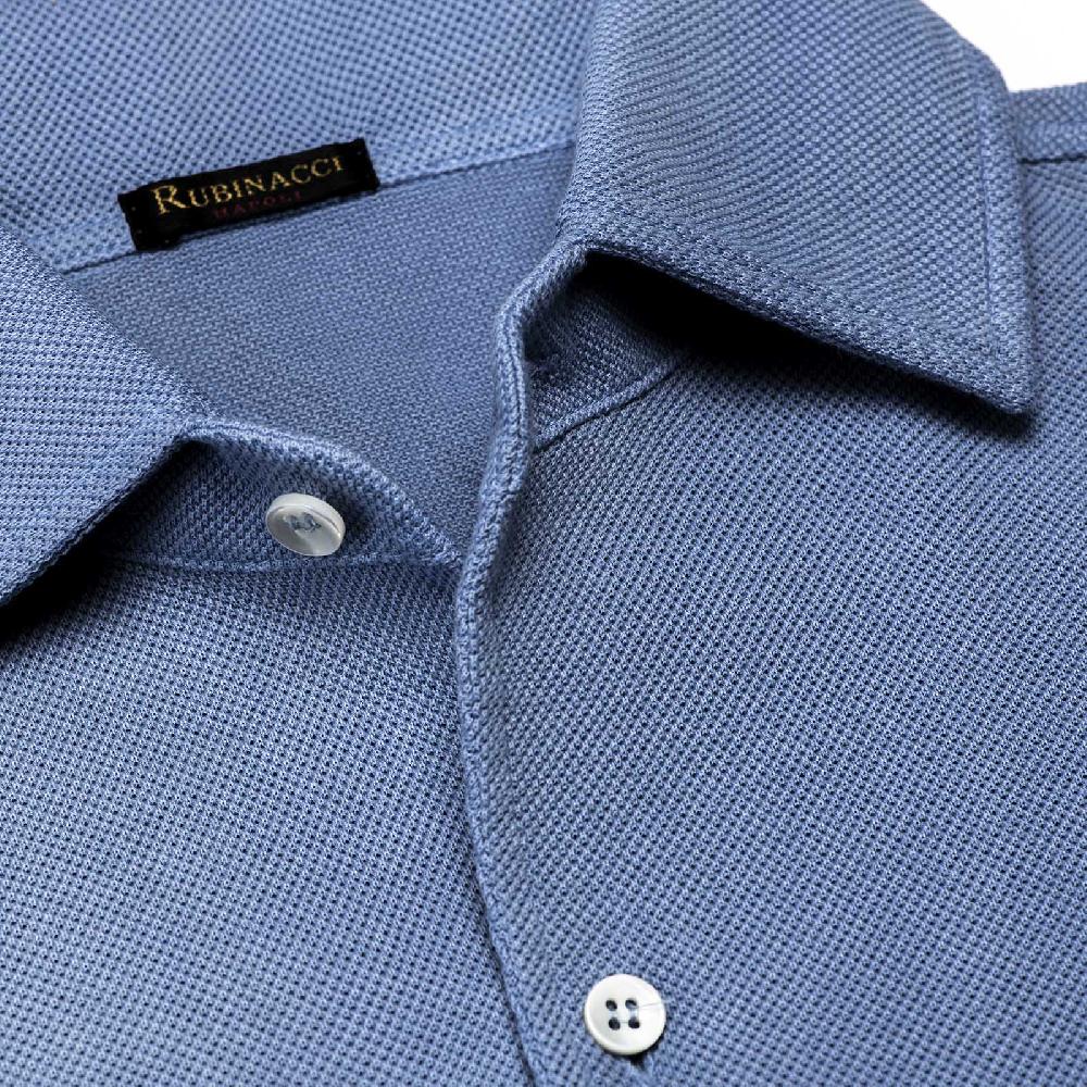 Rubinacci Camicia in piquet jeans Negozio