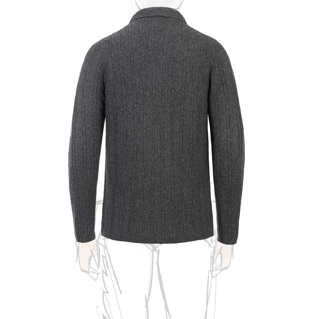 Rubinacci Cardigan doppio petto cashmere grigio Italy