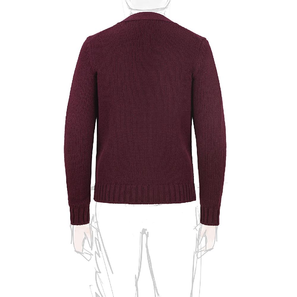 Rubinacci Cardigan cashmere bordeaux In Linea