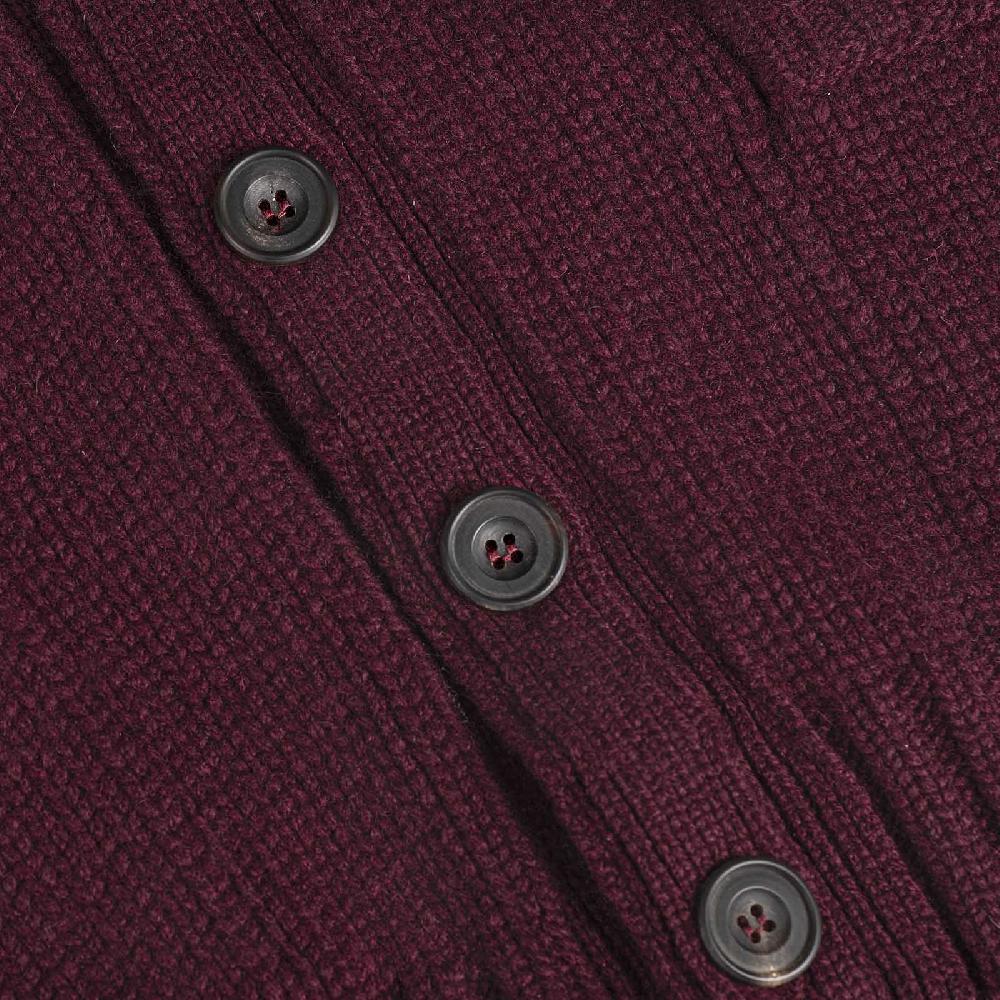 Rubinacci Cardigan cashmere bordeaux In Linea