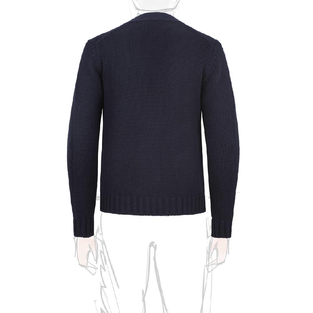 Rubinacci Cardigan cashmere blu Nuovo