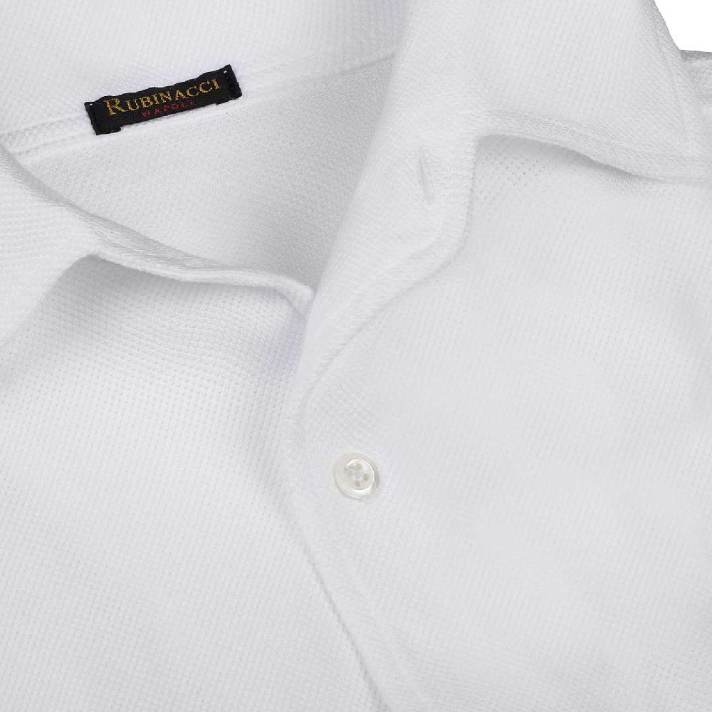 Rubinacci Camicia in piquet bianca Convenienza