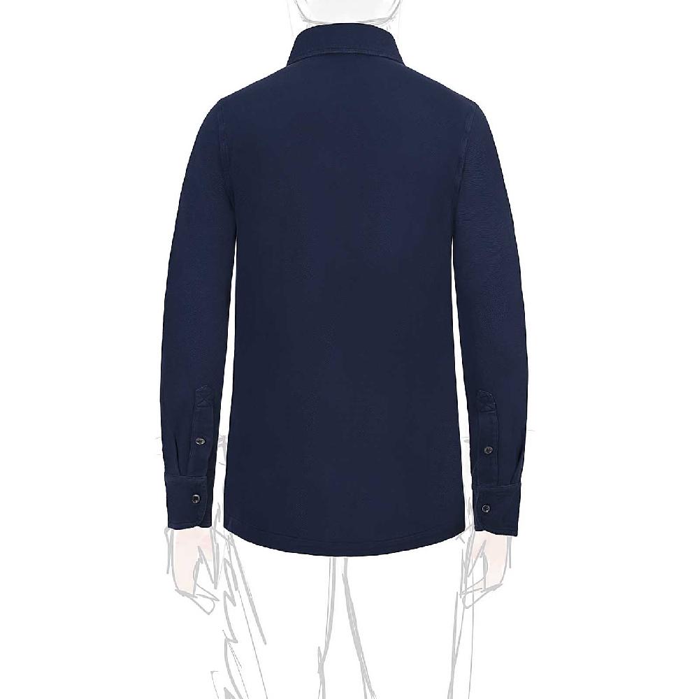 Rubinacci Camicia in piquet blu Novità
