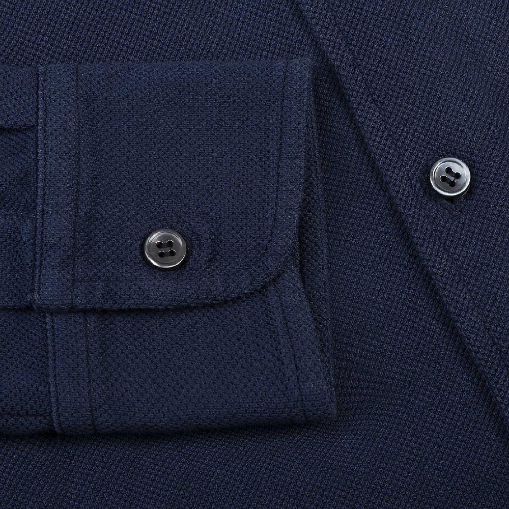 Rubinacci Camicia in piquet blu Novità
