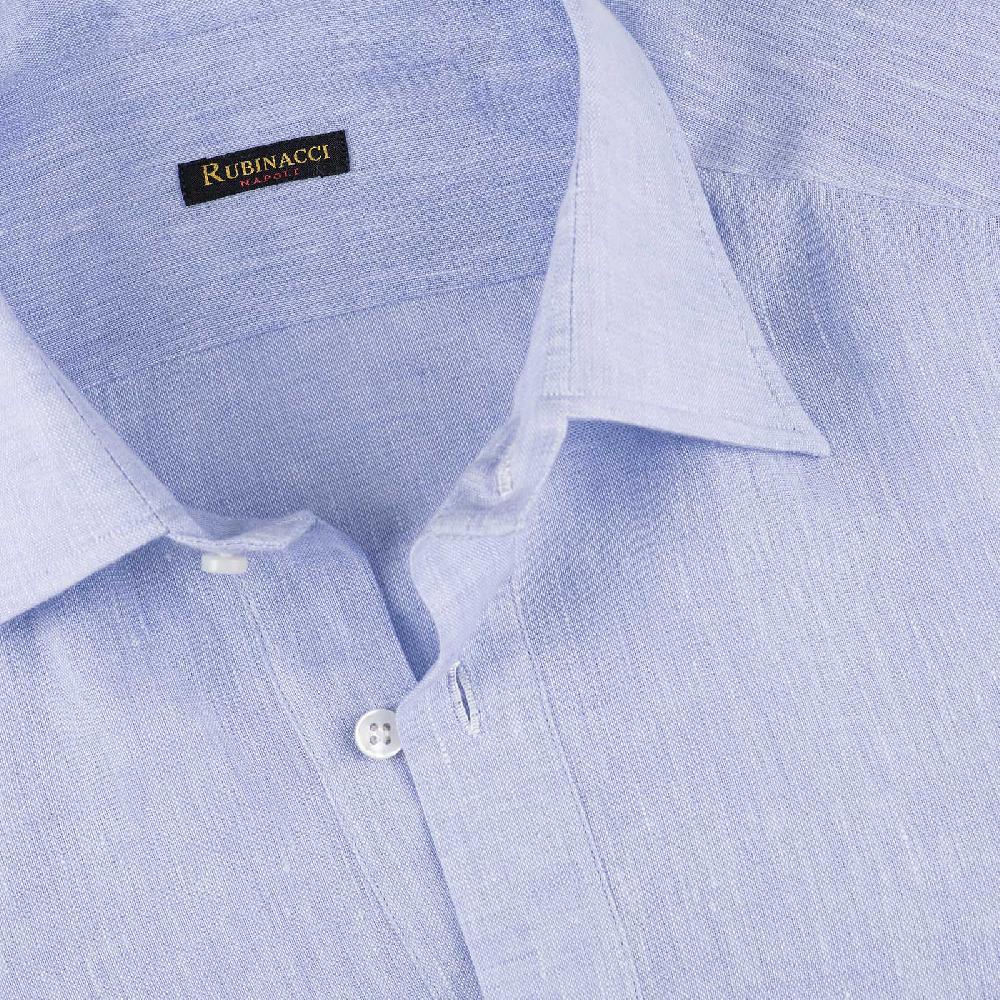 Rubinacci Polo in lino cielo Outlet