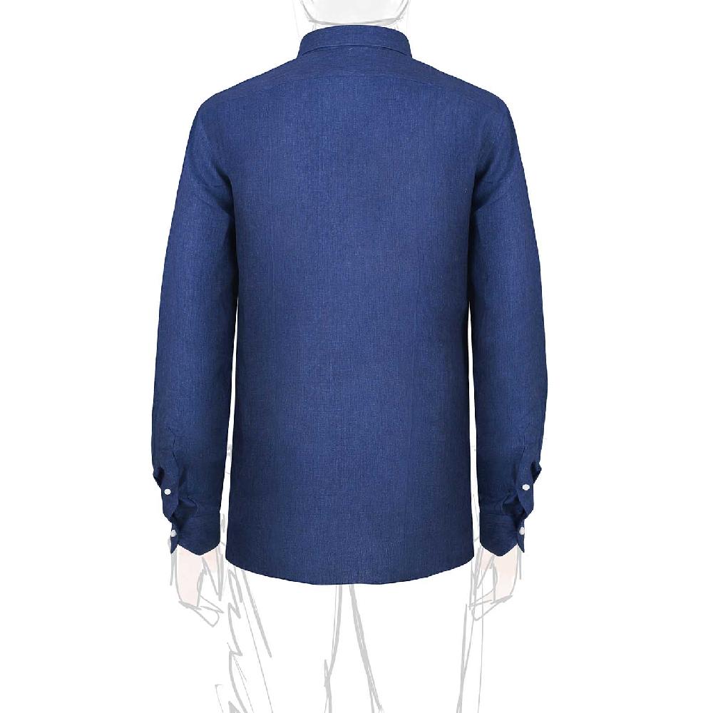 Rubinacci Camicia jeans in lino Saldi