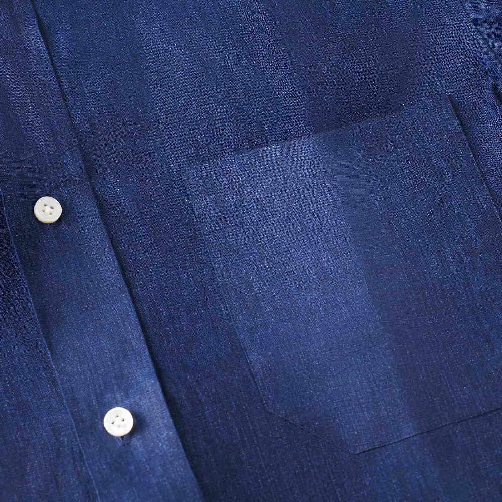 Rubinacci Camicia jeans in lino Saldi