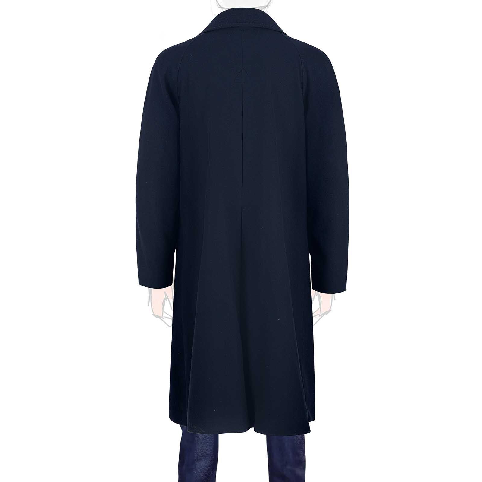 Rubinacci Cappotto raglan in lana super 200's blu Nuovo