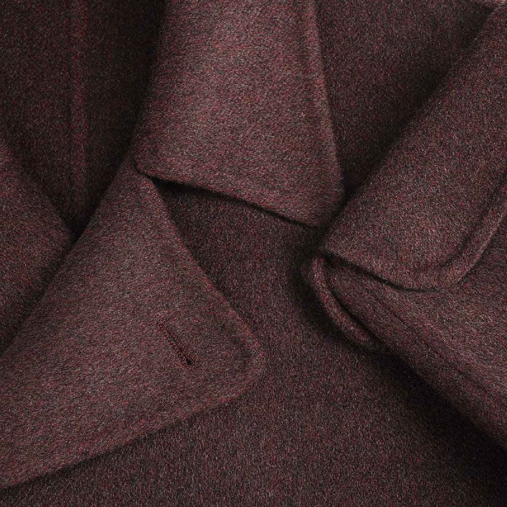 Rubinacci Cappotto doppio petto in cashmere bordeaux Limited Edition Qualità