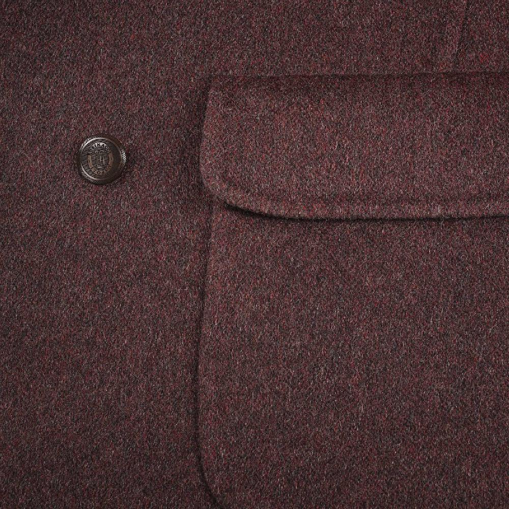 Rubinacci Cappotto doppio petto in cashmere bordeaux Limited Edition Qualità