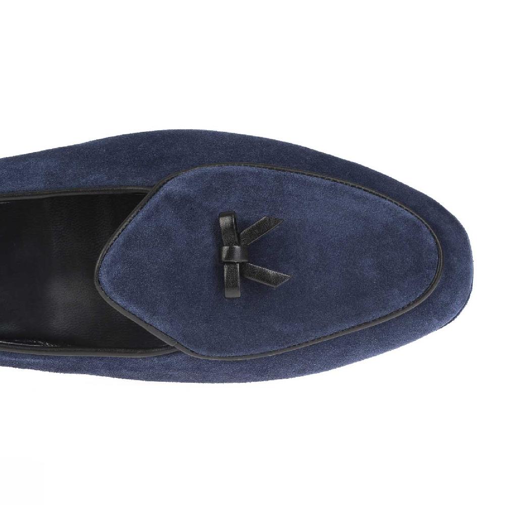 Rubinacci Marphy velour blu chiaro In Vendita
