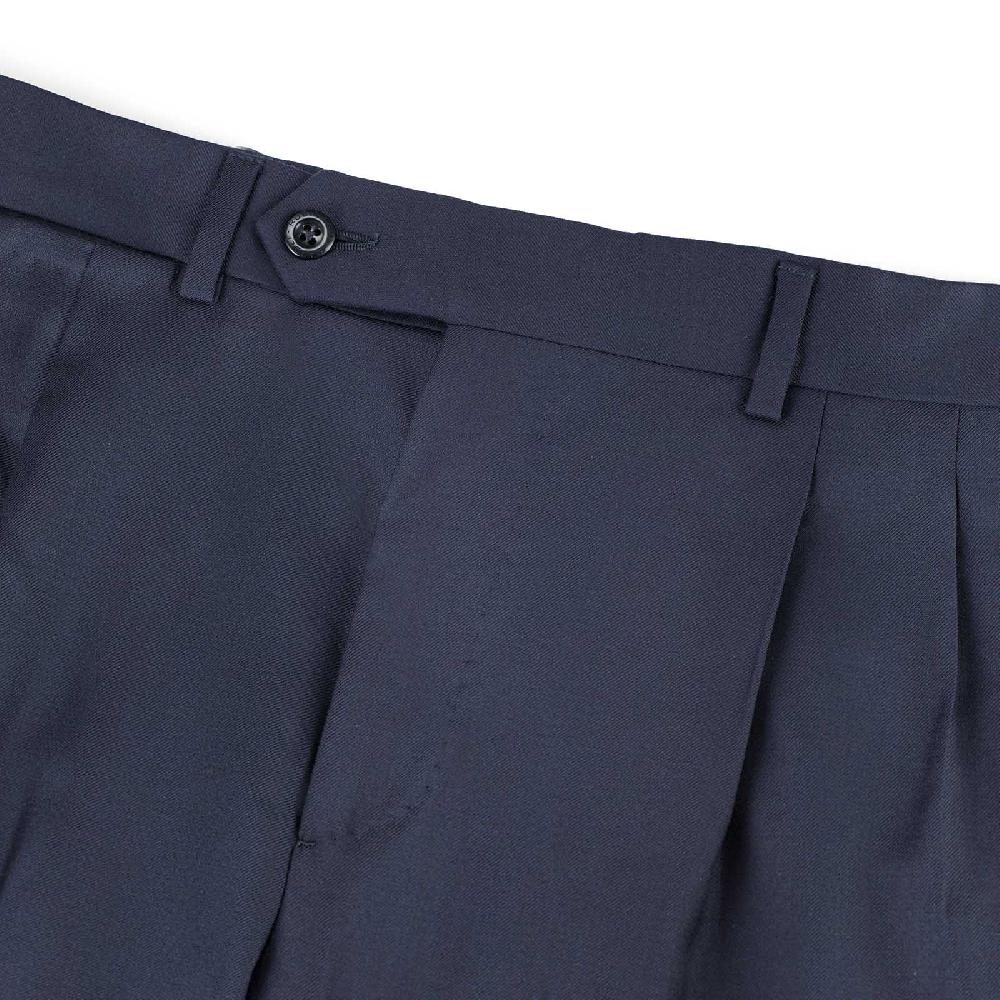 Rubinacci Pantalone 2 pinces in tasmania blu Comprare a buon mercato