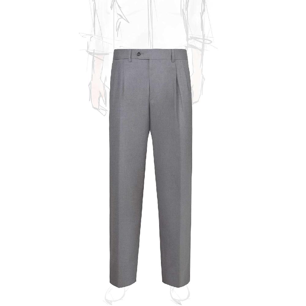Rubinacci Pantalone 2 pinces in tasmania grigio medio Fornitura limitata