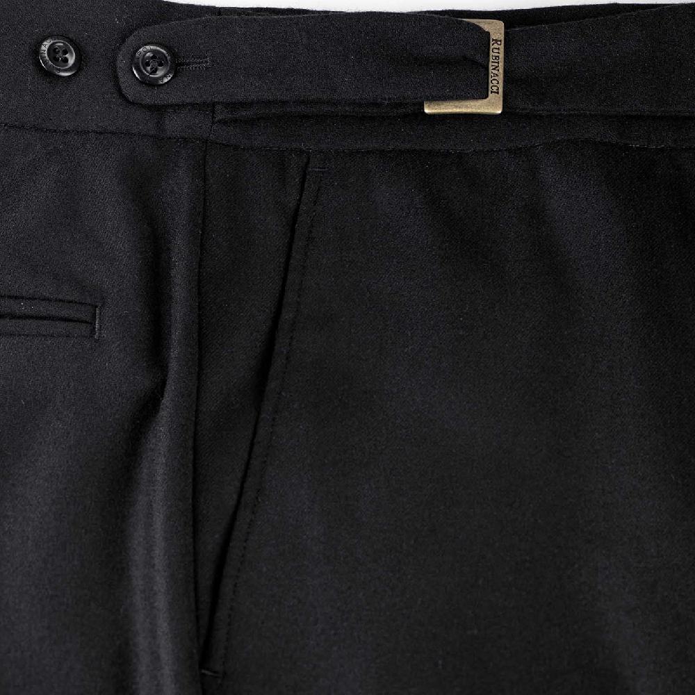 Rubinacci Pantalone genny in flanella nero Black Friday