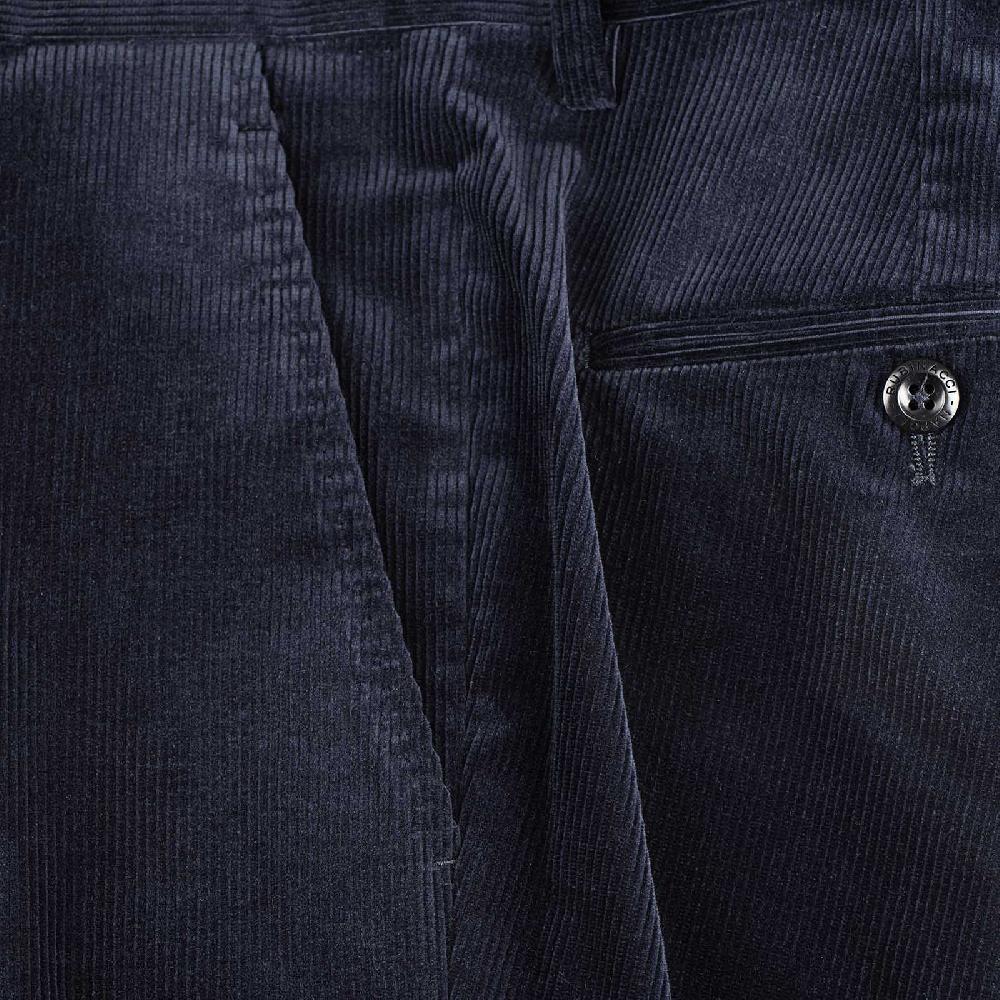 Rubinacci Pantalone in velluto a costine blu Smaltimento dello stoccaggio