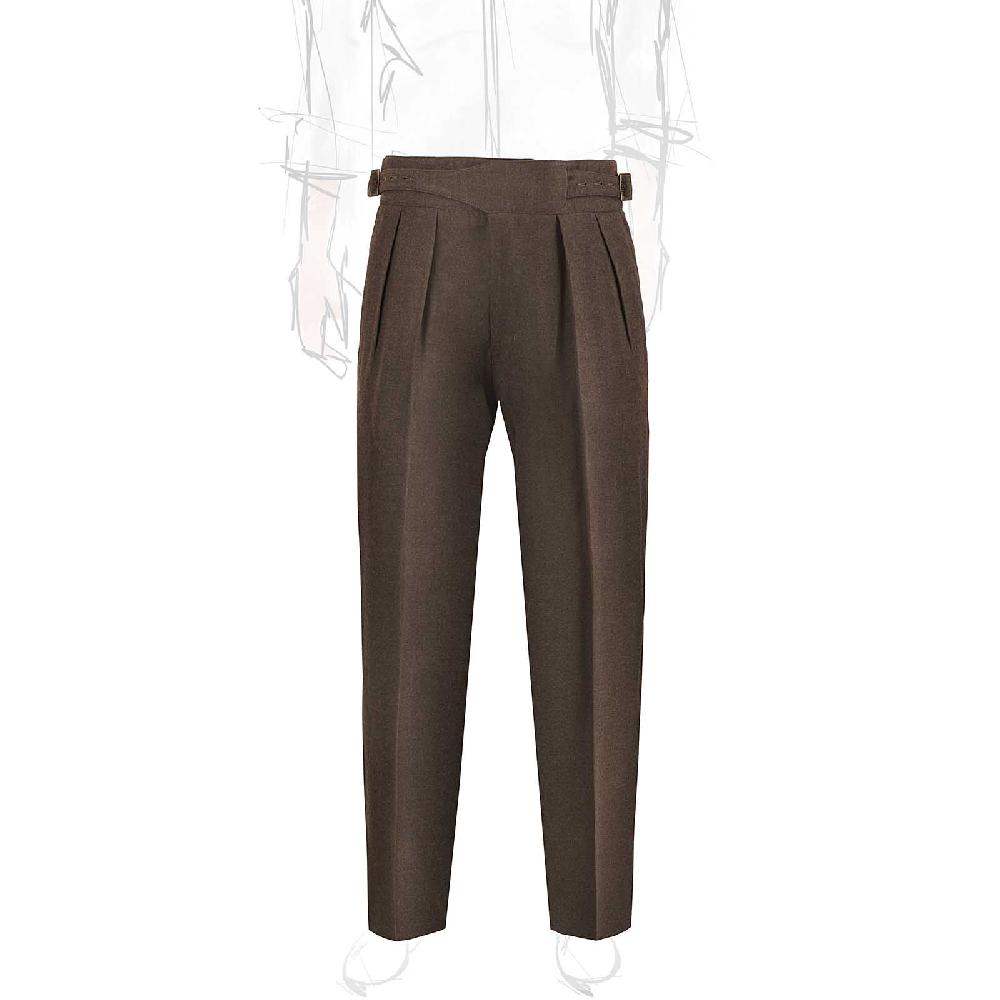 Rubinacci Pantalone manny in flanella nocciola Latest fashion