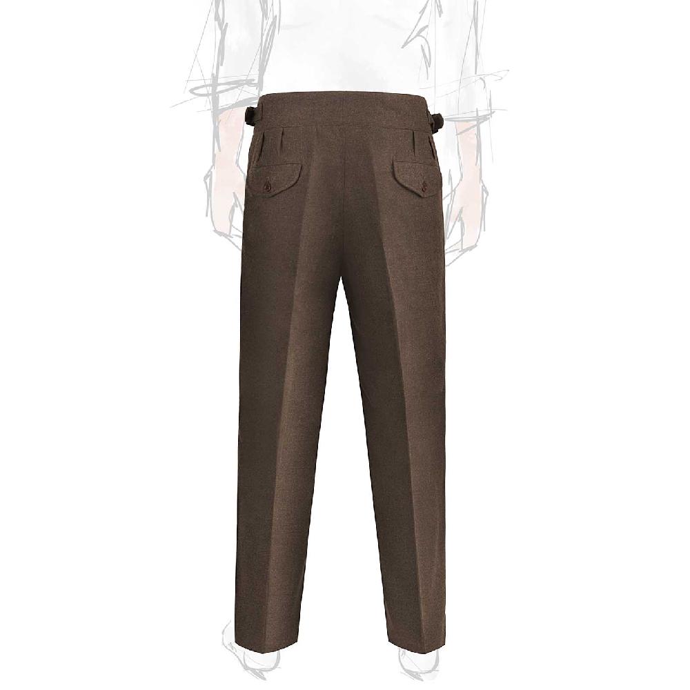 Rubinacci Pantalone manny in flanella nocciola Latest fashion