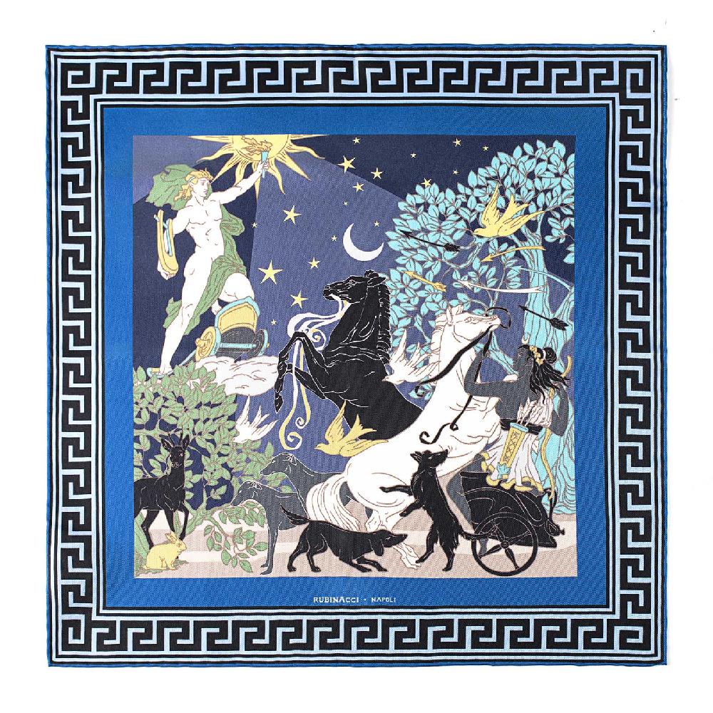 Rubinacci Pochette Artemide e Apollo bluette Online