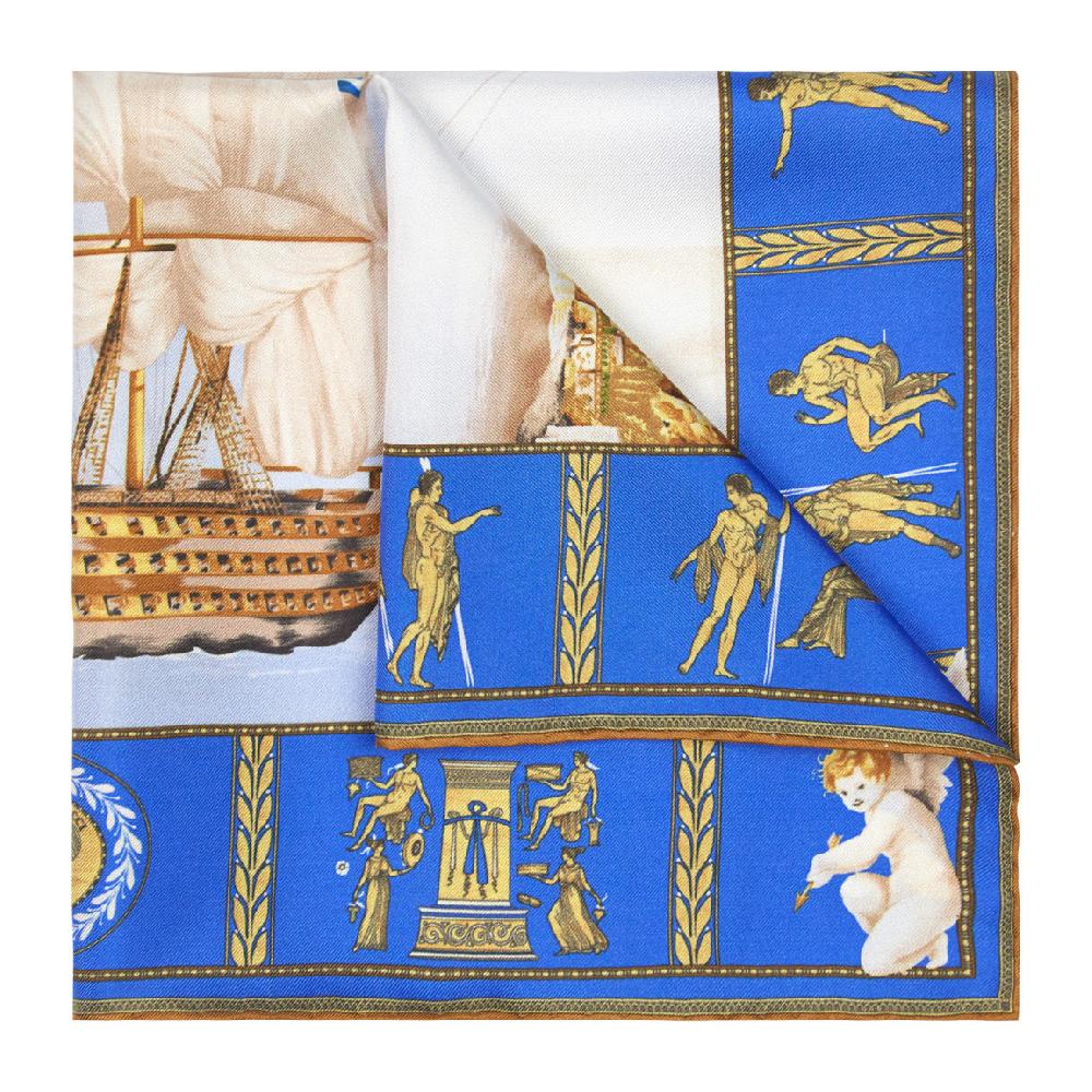Rubinacci Pochette victory azzurro Grande vendita