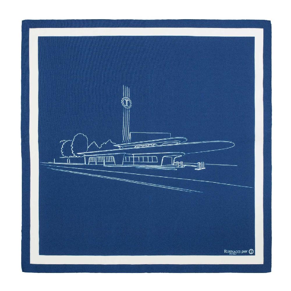 Rubinacci Pochette garage italia blu navy Offerta Pasqua