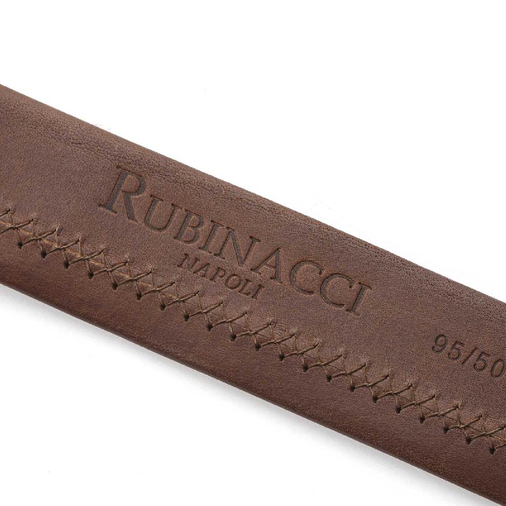 Rubinacci Cintura tubolare in pelle tabacco Vendita calda