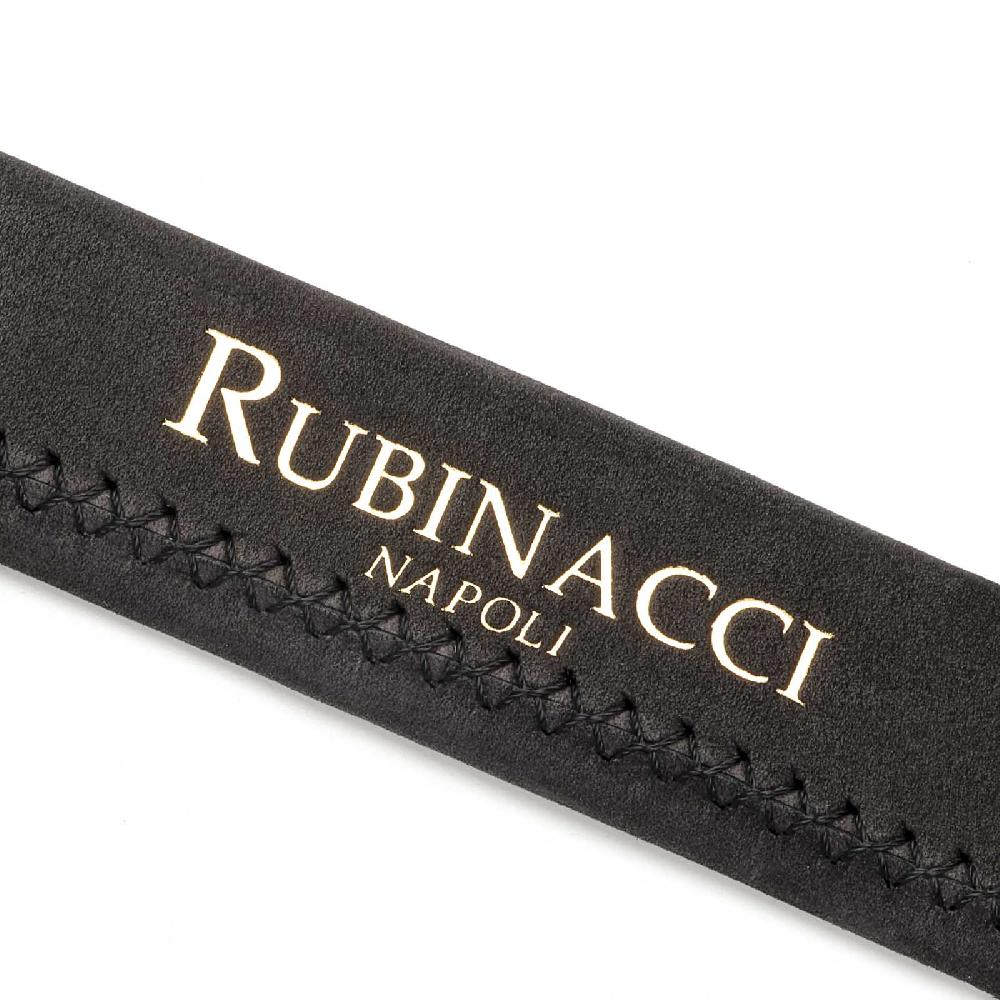 Rubinacci Cintura tubolare in nabuk nero Ultimo giorno