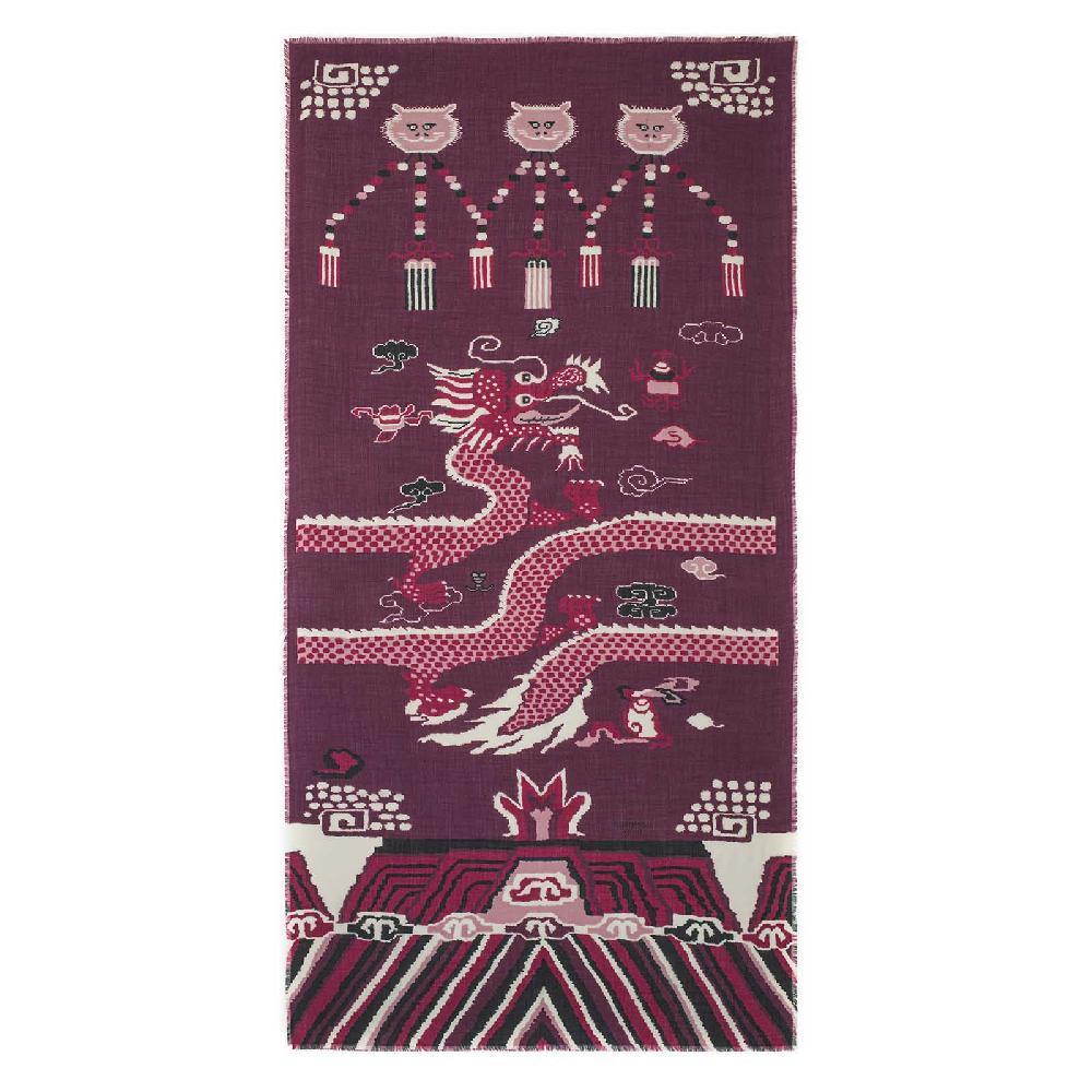 Rubinacci Sciarpa drago bordeaux Shopping Online