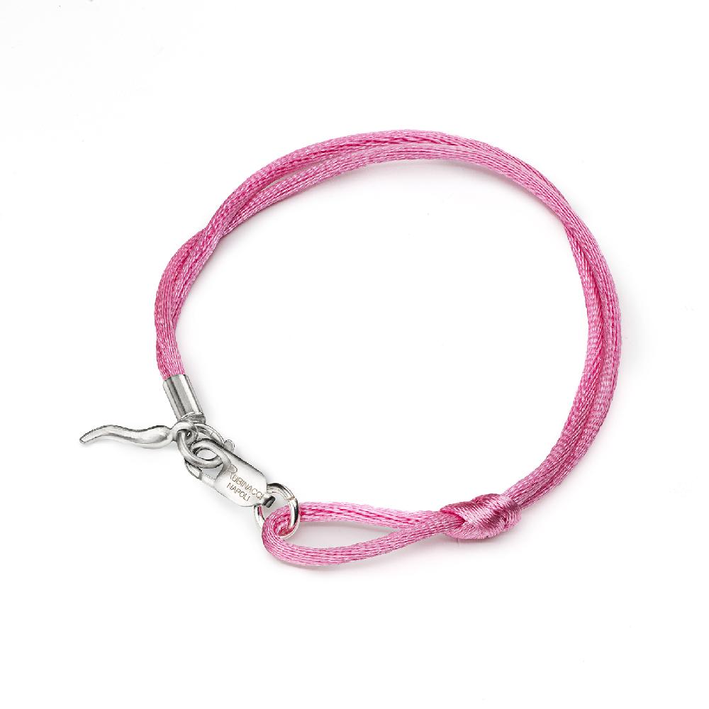 Rubinacci Braccialetto ruby in seta rosa Online