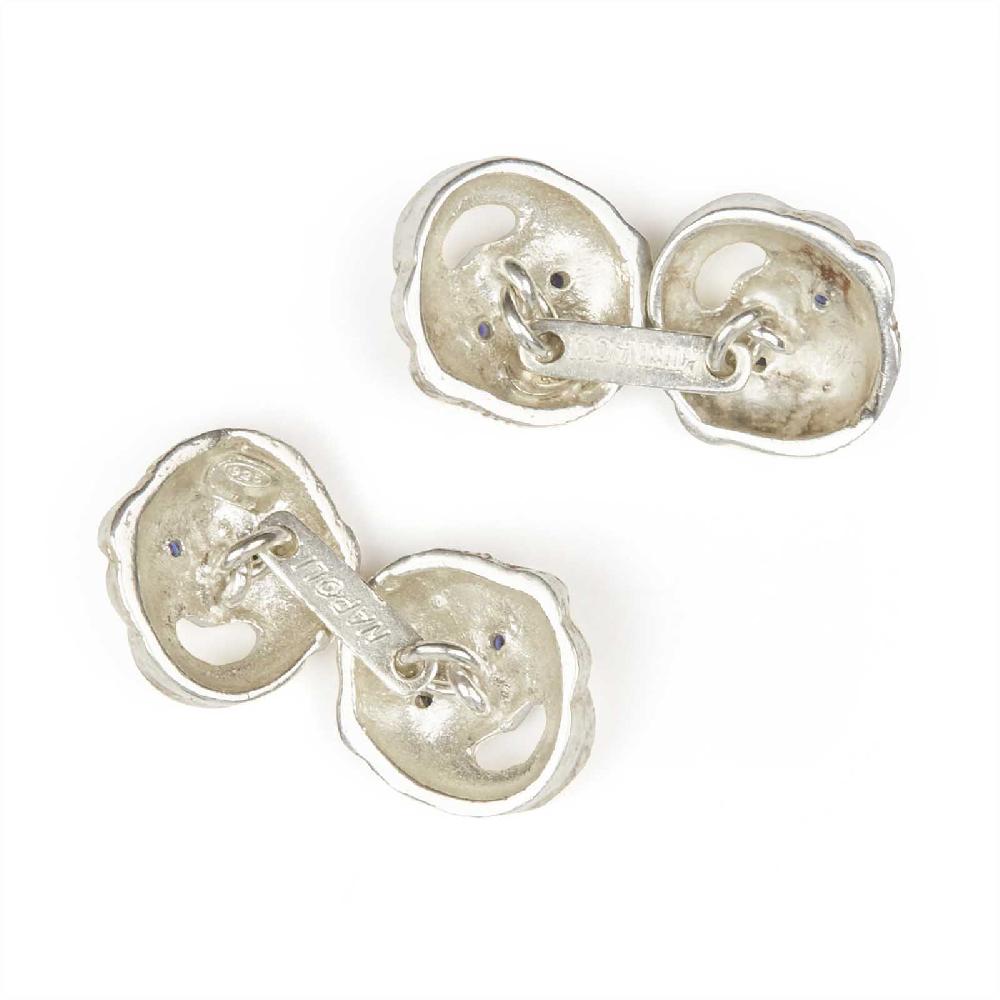 Rubinacci Gemelli maschere argento Nuova