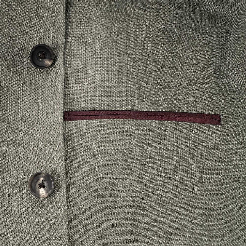 Rubinacci Giacca in lino verde militare Presa