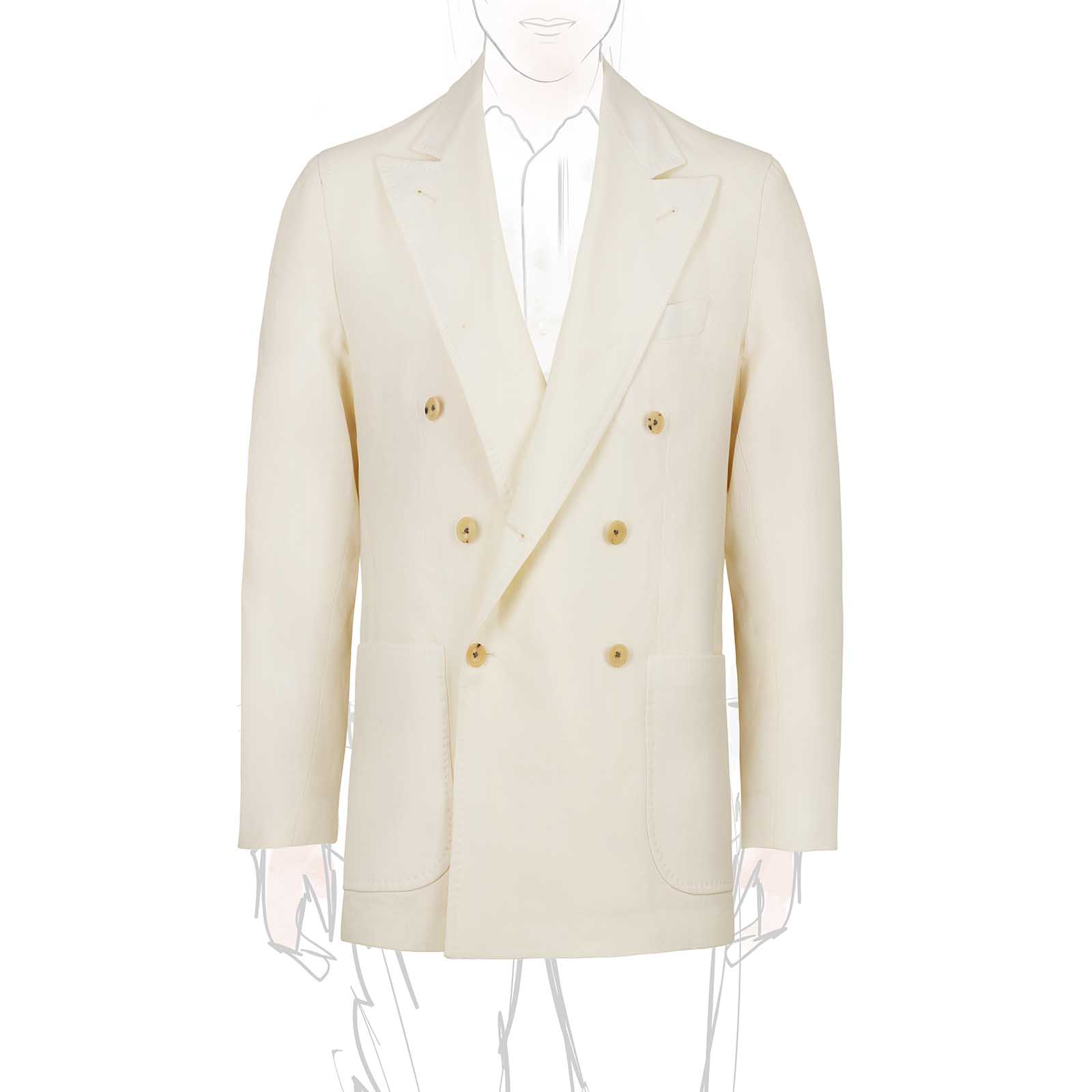 Rubinacci Giacca in lino bianco