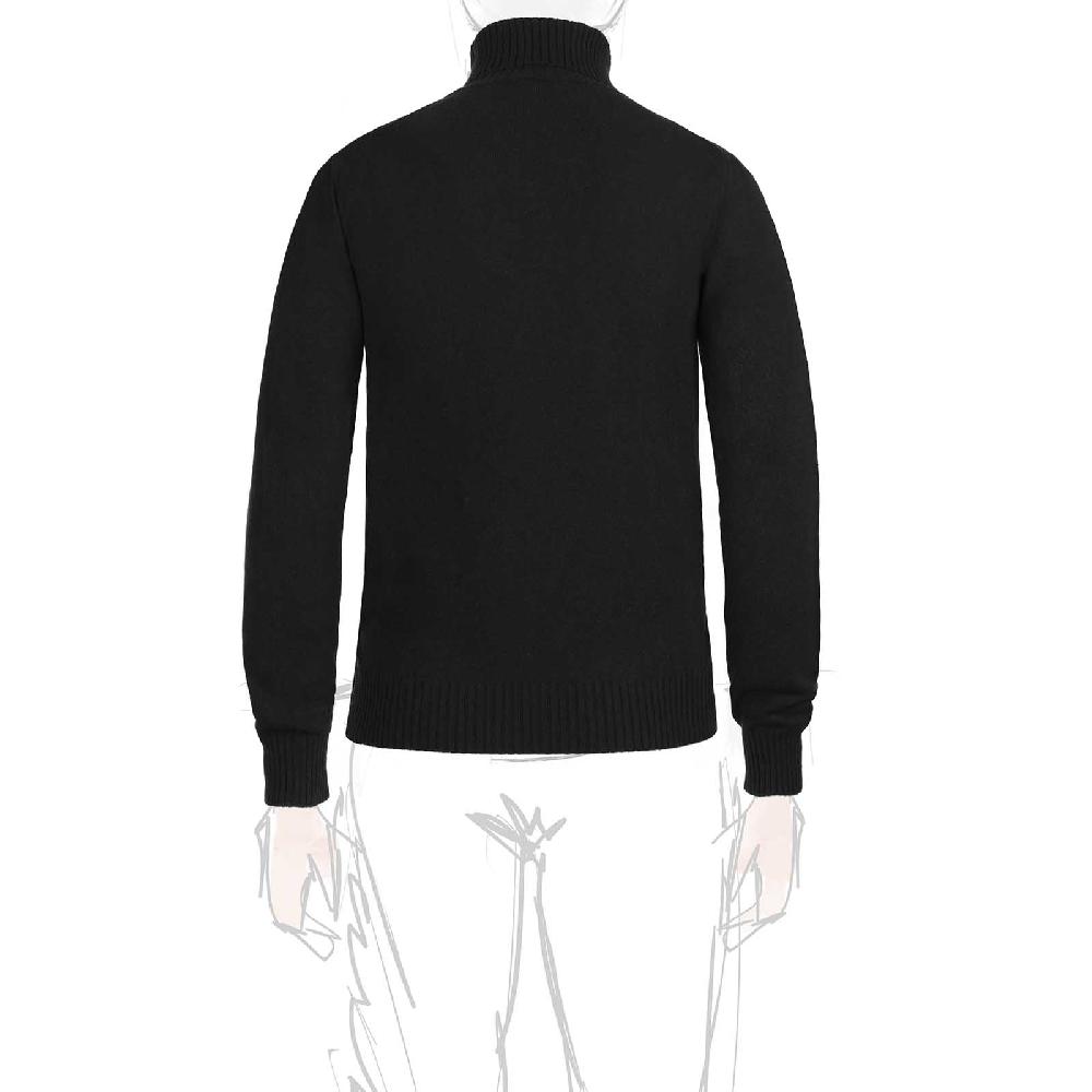 Rubinacci Collo alto cashmere nero Moda