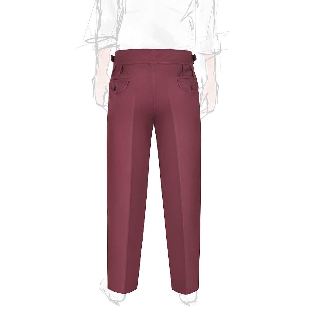 Rubinacci Pantalone manny in cotone vino Offerte giornaliere