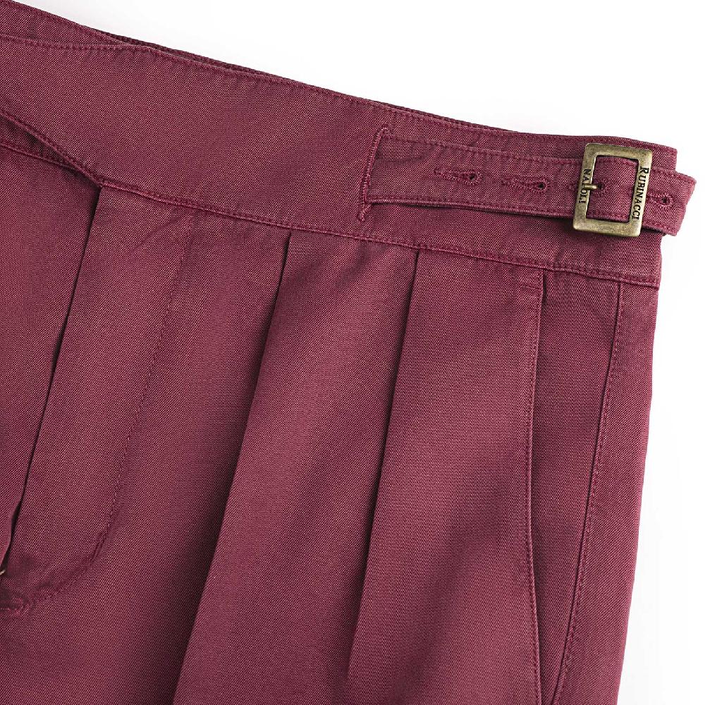 Rubinacci Pantalone manny in cotone vino Offerte giornaliere