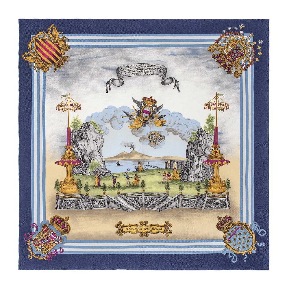 Rubinacci Pochette la macchina della cuccagna blu Black Friday Prezzi