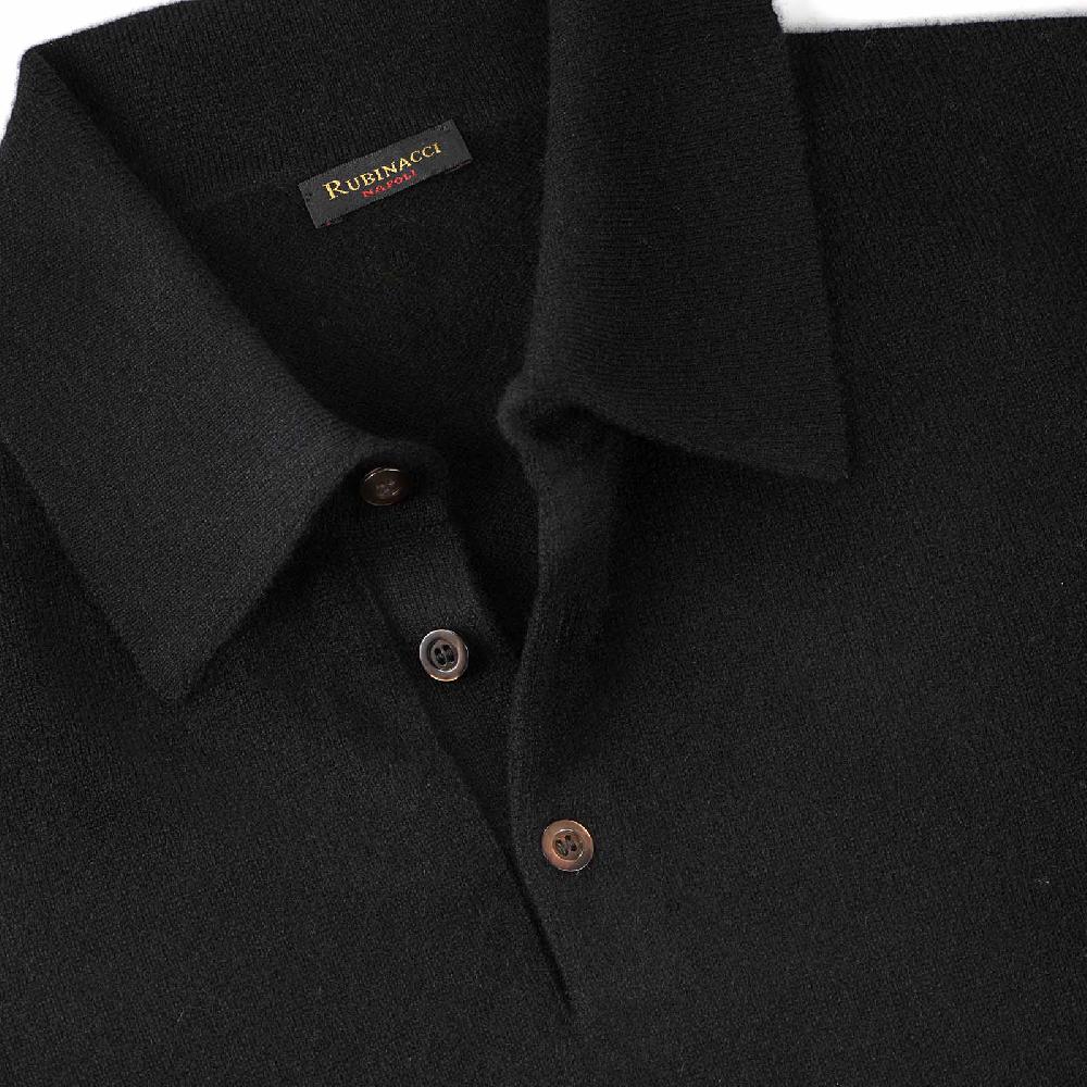 Rubinacci Polo in cashmere nero In Saldo